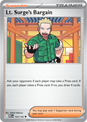 Lt. Surge's Bargain - 120/132 ME01 Mega Evolution Uncommon Regular Pokemon TCG - EN