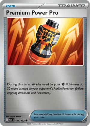 Premium Power Pro - 124/132 ME01 Mega Evolution Uncommon Reverse Holo Pokemon TCG - EN
