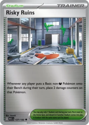 Risky Ruins - 127/132 ME01 Mega Evolution Uncommon Reverse Holo Pokemon TCG - EN