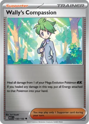Wally's Compassion - 132/132 ME01 Mega Evolution Uncommon Reverse Holo Pokemon TCG - EN