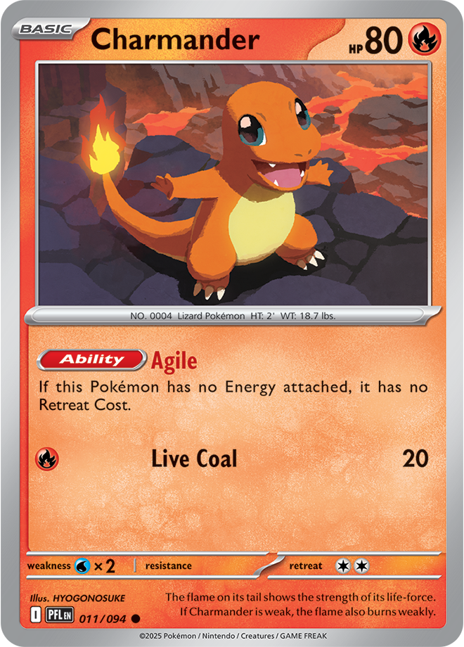 Charmander - 011/094 ME02 Phantasmal Flames Common Regular Pokemon TCG - EN