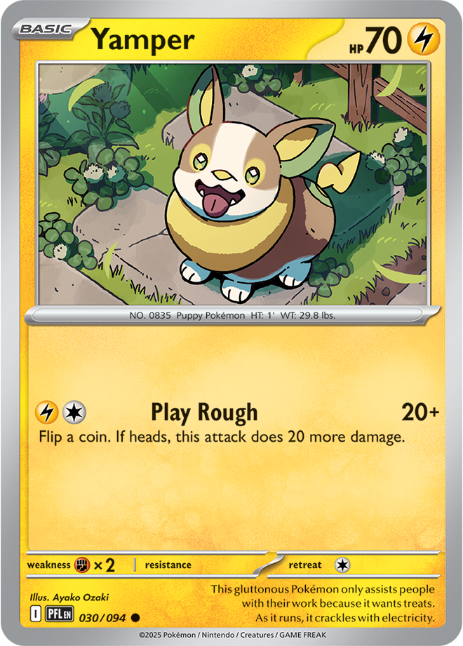 Yamper - 030/094 ME02 Phantasmal Flames Common Regular Pokemon TCG - EN
