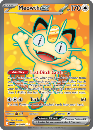 Meowth EX - ME03 Perfect Order (POR) 107/088 Holo