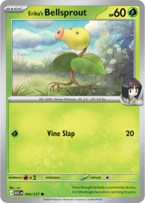 Pokémon TCG Erika's Bellsprout – ASC 004 Common Regular – EN