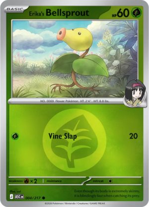 Pokémon TCG Erika's Bellsprout – ASC 004 Common Energy Symbol Pattern – EN