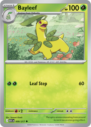 Pokémon TCG Bayleef – ASC 009 Uncommon Regular – EN