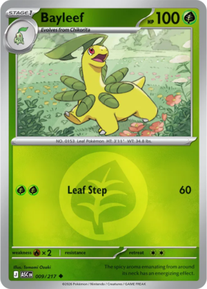 Pokémon TCG Bayleef – ASC 009 Uncommon Energy Symbol Pattern – EN