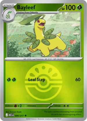Pokémon TCG Bayleef – ASC 009 Uncommon Friend Ball Pattern – EN