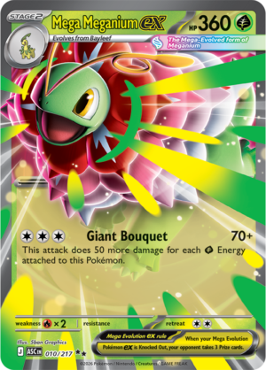 Pokémon TCG Mega Meganium ex – ASC 010 Double Rare Holofoil – EN