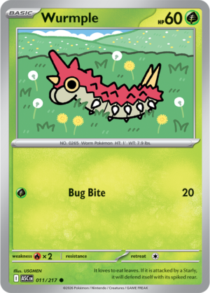 Pokémon TCG Wurmple – ASC 011 Common Regular – EN