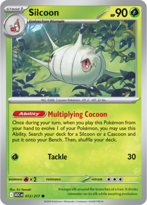 Pokémon TCG Silcoon – ASC 012 Common Regular – EN