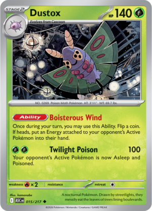 Pokémon TCG Dustox – ASC 015 Uncommon Regular – EN