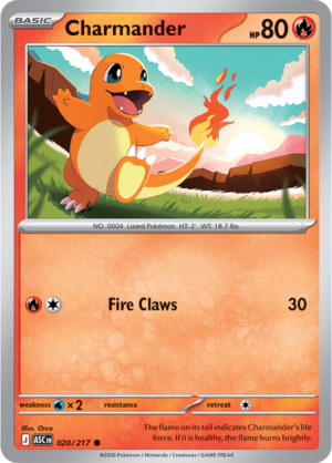 Pokémon TCG Charmander – ASC 020 Common Regular – EN