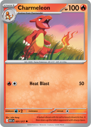 Pokémon TCG Charmeleon – ASC 021 Uncommon Regular – EN