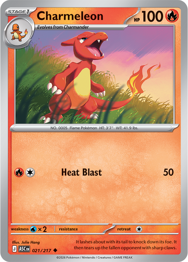 Pokémon TCG Charmeleon – ASC 021 Uncommon Regular – EN