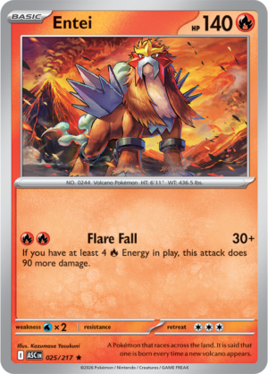 Pokémon TCG Entei – ASC 025 Rare Holofoil – EN