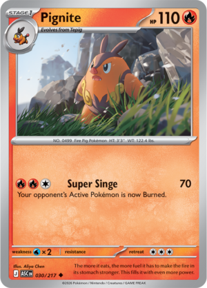 Pokémon TCG Pignite – ASC 030 Uncommon Regular – EN