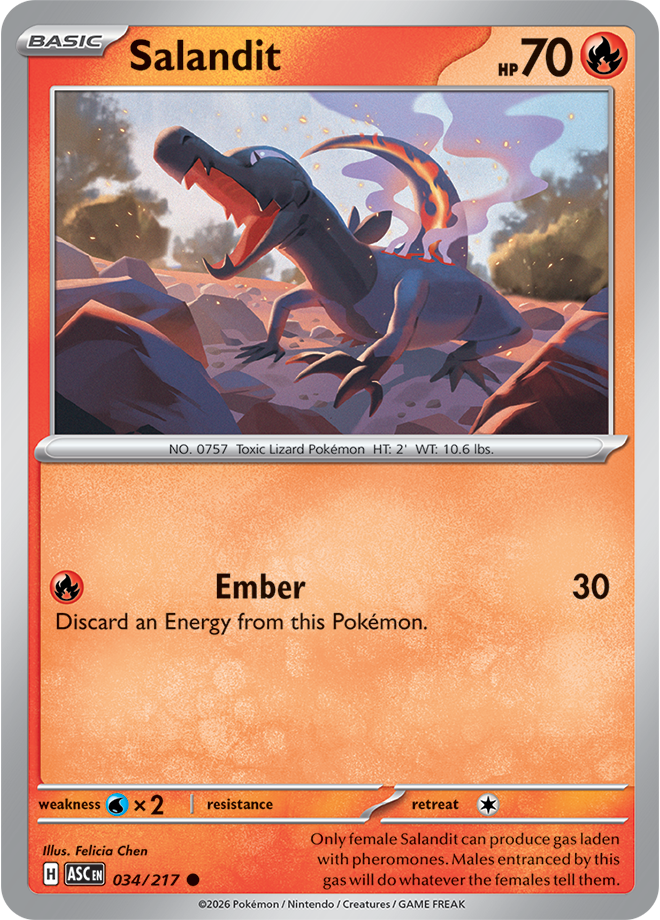 Pokémon TCG Salandit – ASC 034 Common Regular – EN