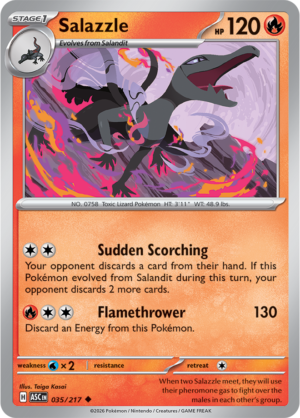 Pokémon TCG Salazzle – ASC 035 Uncommon Regular – EN