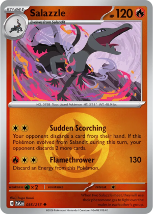 Pokémon TCG Salazzle – ASC 035 Uncommon Energy Symbol Pattern – EN