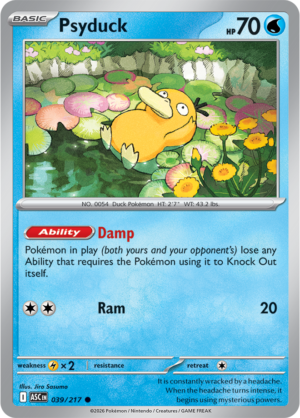 Pokémon TCG Psyduck – ASC 039 Common Regular – EN