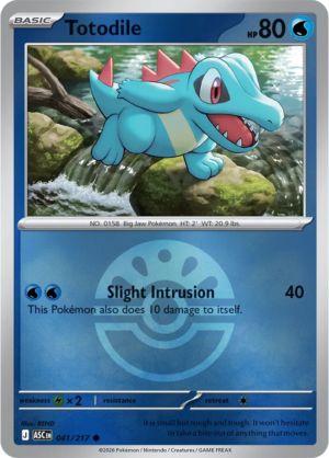 Pokémon TCG Totodile – ASC 041 Common Friend Ball Pattern – EN