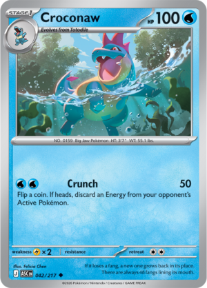 Pokémon TCG Croconaw – ASC 042 Uncommon Regular – EN