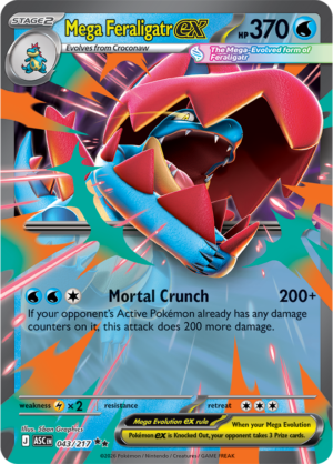 Pokémon TCG Mega Feraligatr ex – ASC 043 Double Rare Holofoil – EN