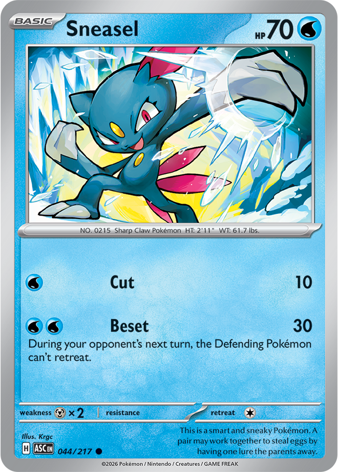 Pokémon TCG Sneasel – ASC 044 Common Regular – EN