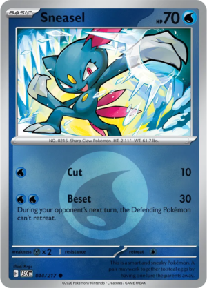 Pokémon TCG Sneasel – ASC 044 Common Energy Symbol Pattern – EN