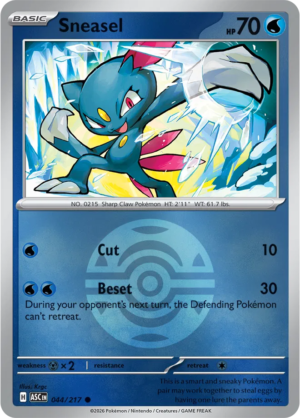 Pokémon TCG Sneasel – ASC 044 Common Dusk Ball Pattern – EN