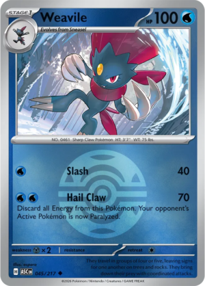 Pokémon TCG Weavile – ASC 045 Uncommon Dusk Ball Pattern – EN