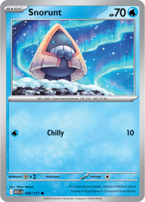 Pokémon TCG Snorunt – ASC 046 Common Regular – EN