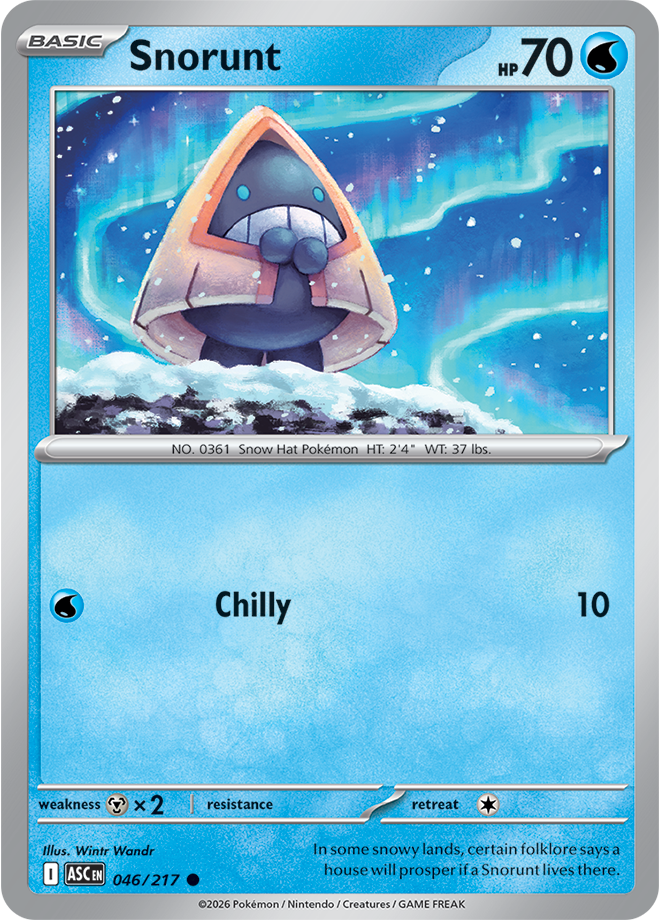 Pokémon TCG Snorunt – ASC 046 Common Regular – EN