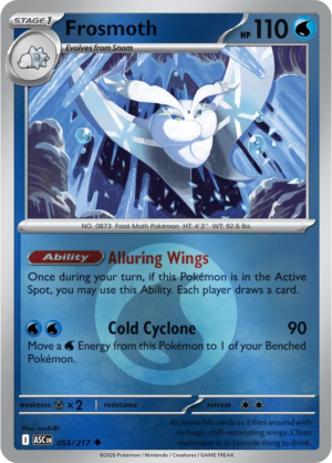 Pokémon TCG Frosmoth – ASC 053 Uncommon Energy Symbol Pattern – EN