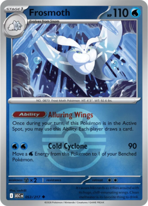 Pokémon TCG Frosmoth – ASC 053 Uncommon Friend Ball Pattern – EN