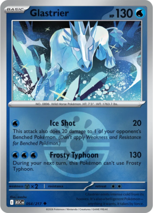 Pokémon TCG Glastrier – ASC 054 Uncommon Friend Ball Pattern – EN