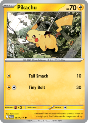 Pokémon TCG Pikachu – ASC 055 Common Regular – EN