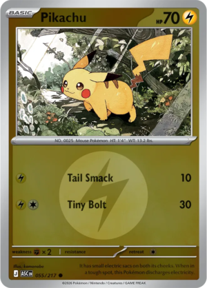 Pokémon TCG Pikachu – ASC 055 Common Energy Symbol Pattern – EN