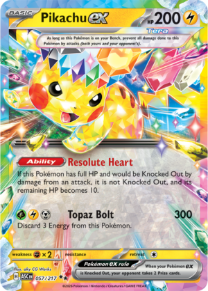 Pokémon TCG Pikachu ex – ASC 057 Double Rare Holofoil – EN