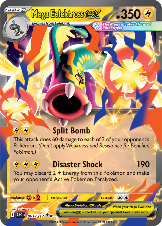 Pokémon TCG Mega Eelektross ex – ASC 061 Double Rare Holofoil – EN