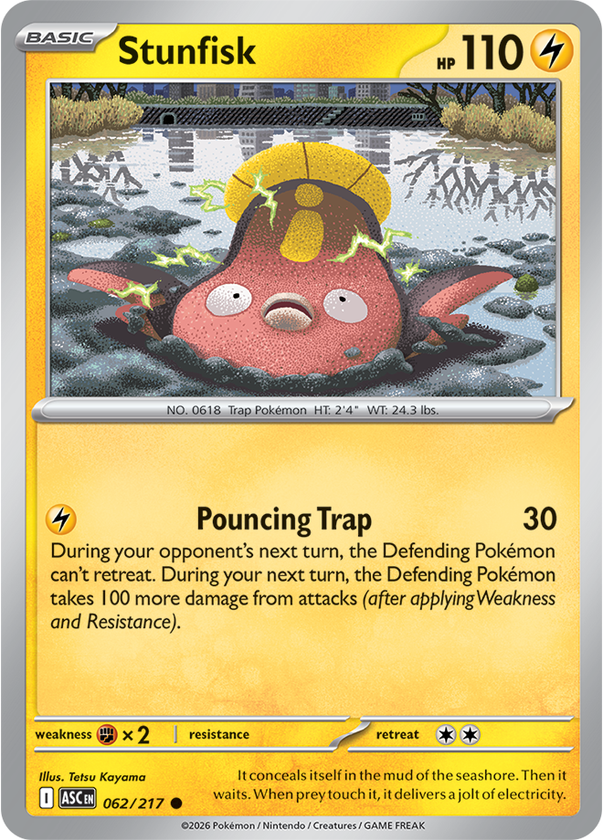 Pokémon TCG Stunfisk – ASC 062 Common Regular – EN