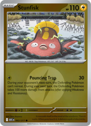 Pokémon TCG Stunfisk – ASC 062 Common Energy Symbol Pattern – EN