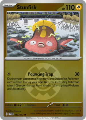 Pokémon TCG Stunfisk – ASC 062 Common Quick Ball Pattern – EN