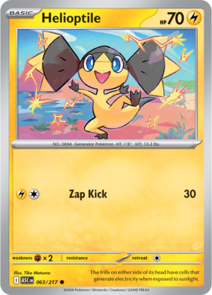 Pokémon TCG Helioptile – ASC 063 Common Regular – EN