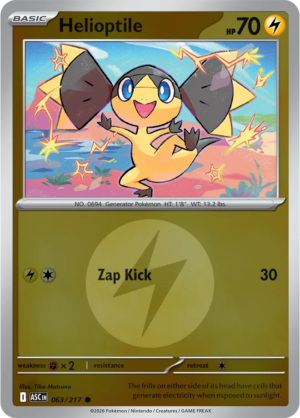 Pokémon TCG Helioptile – ASC 063 Common Energy Symbol Pattern – EN