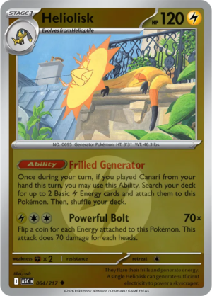 Pokémon TCG Heliolisk – ASC 064 Uncommon Energy Symbol Pattern – EN