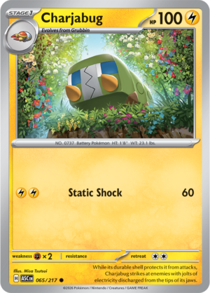 Pokémon TCG Charjabug – ASC 065 Common Regular – EN