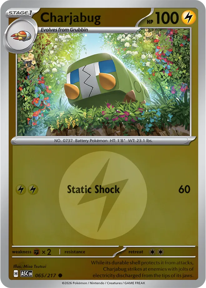 Pokémon TCG Charjabug – ASC 065 Common Energy Symbol Pattern – EN