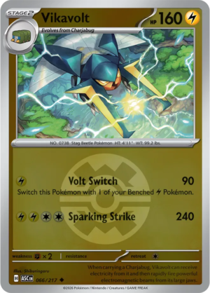 Pokémon TCG Vikavolt – ASC 066 Uncommon Quick Ball Pattern – EN